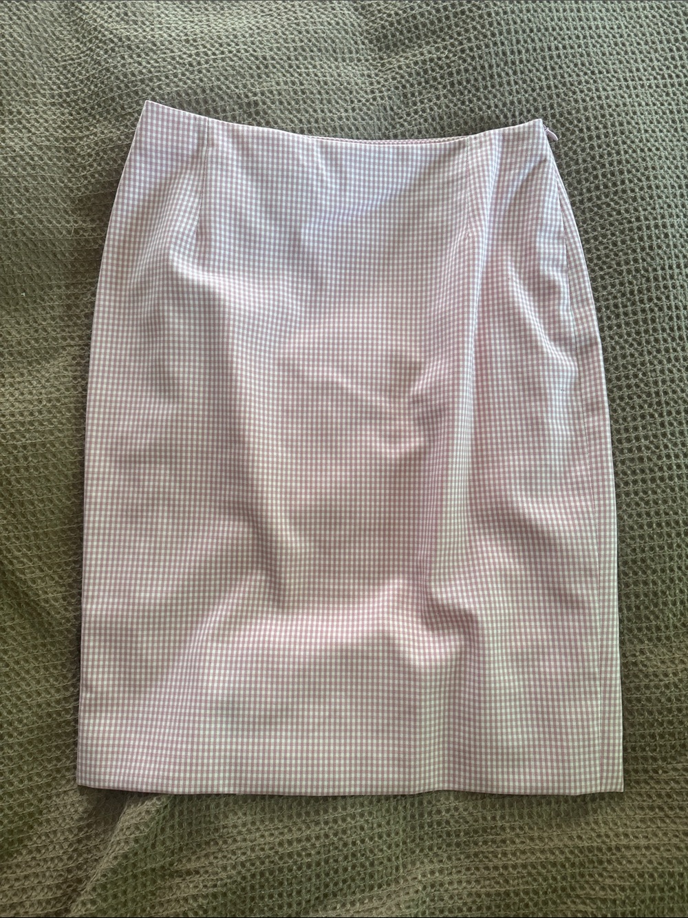 1995 Gianni Versace Pink Gingham Pencil Skirt